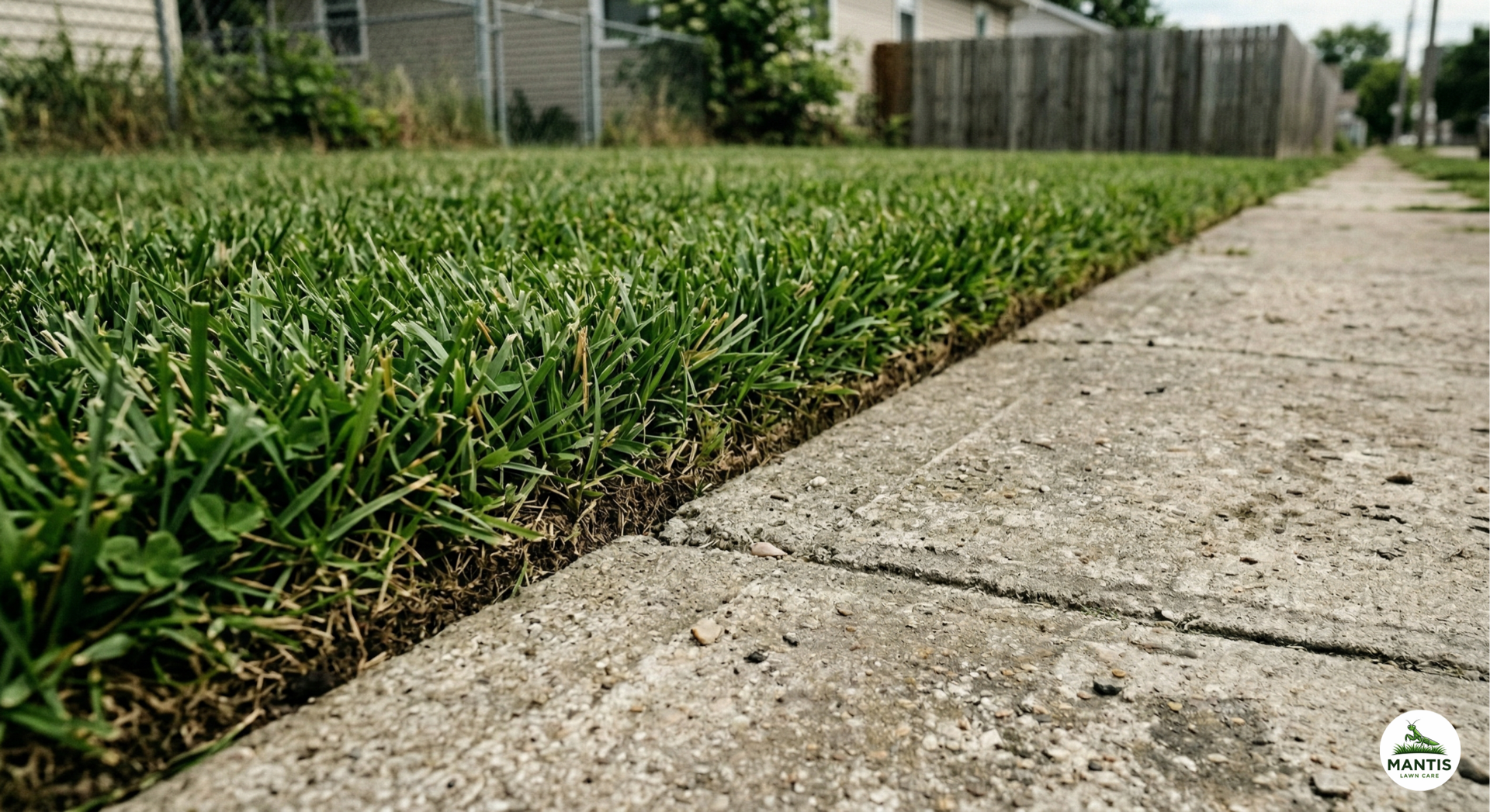 Crisp clean edging after Mantis service