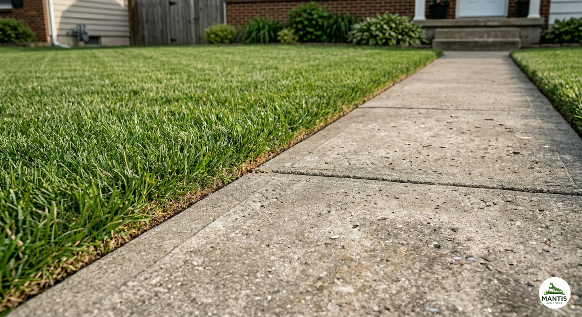 Full home curb appeal with clean striped lawn — Oakland County